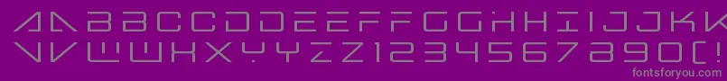Bansheepilottitle-fontti – harmaat kirjasimet violetilla taustalla