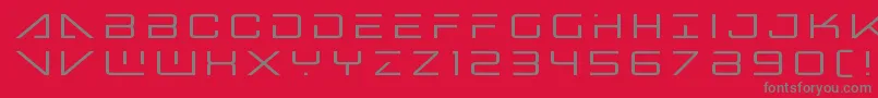 フォントBansheepilottitle – 赤い背景に灰色の文字