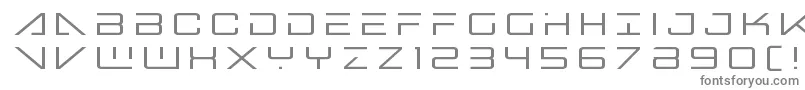 Bansheepilottitle-fontti – harmaat kirjasimet valkoisella taustalla