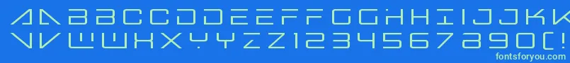 Bansheepilottitle Font – Green Fonts on Blue Background