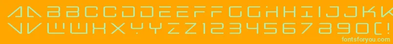 Bansheepilottitle Font – Green Fonts on Orange Background