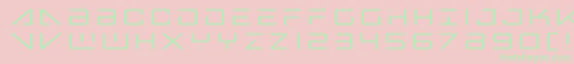フォントBansheepilottitle – ピンクの背景に緑の文字