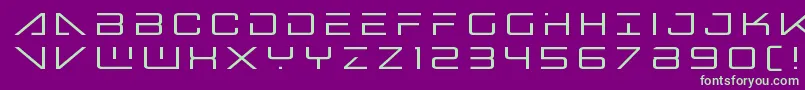 フォントBansheepilottitle – 紫の背景に緑のフォント