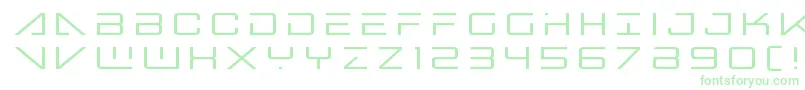 Bansheepilottitle-Schriftart – Grüne Schriften auf weißem Hintergrund