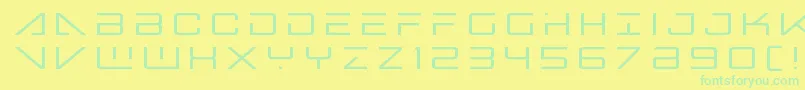 Bansheepilottitle Font – Green Fonts on Yellow Background