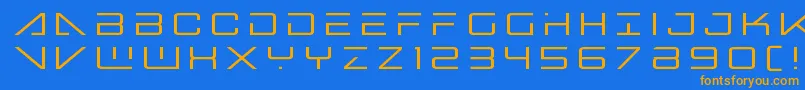 Bansheepilottitle Font – Orange Fonts on Blue Background