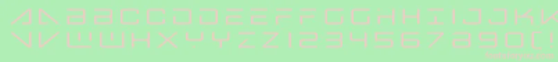 Bansheepilottitle-Schriftart – Rosa Schriften auf grünem Hintergrund