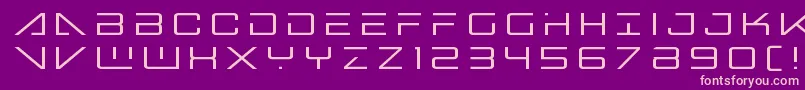 Bansheepilottitle-fontti – vaaleanpunaiset fontit violetilla taustalla
