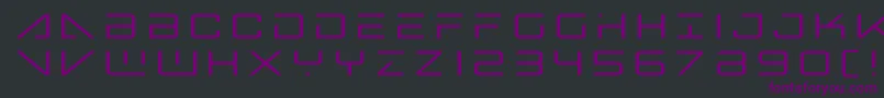 Шрифт Bansheepilottitle – фиолетовые шрифты на чёрном фоне