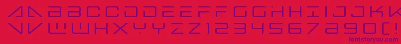 Bansheepilottitle-Schriftart – Violette Schriften auf rotem Hintergrund