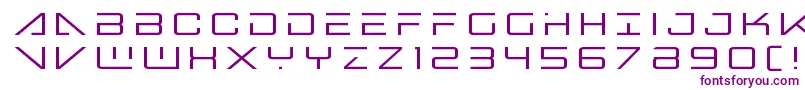 Bansheepilottitle-fontti – violetit fontit valkoisella taustalla