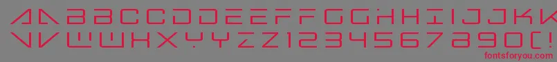 フォントBansheepilottitle – 赤い文字の灰色の背景
