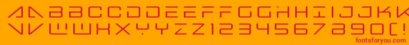 Шрифт Bansheepilottitle – красные шрифты на оранжевом фоне