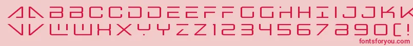 Bansheepilottitle-fontti – punaiset fontit vaaleanpunaisella taustalla