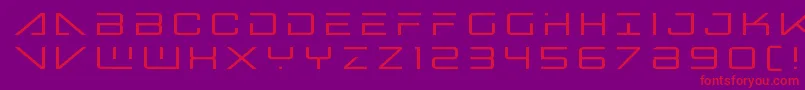フォントBansheepilottitle – 紫の背景に赤い文字