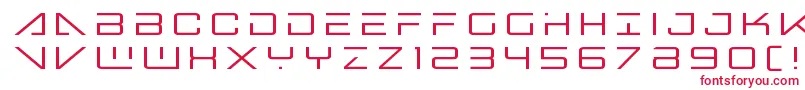 Bansheepilottitle-fontti – punaiset fontit valkoisella taustalla