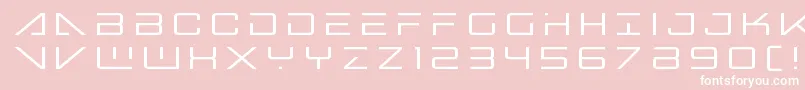 Bansheepilottitle-fontti – valkoiset fontit vaaleanpunaisella taustalla