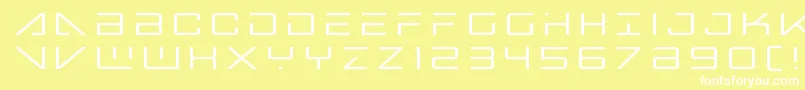 フォントBansheepilottitle – 黄色い背景に白い文字