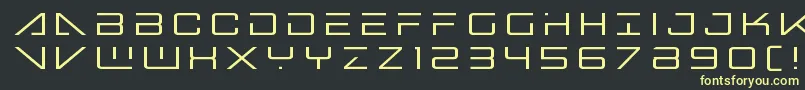 Bansheepilottitle-fontti – keltaiset fontit mustalla taustalla