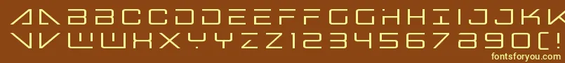 Bansheepilottitle-fontti – keltaiset fontit ruskealla taustalla