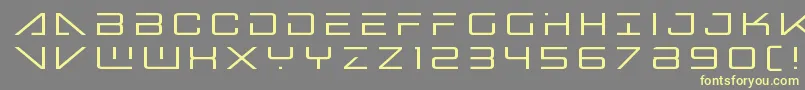 Bansheepilottitle-Schriftart – Gelbe Schriften auf grauem Hintergrund