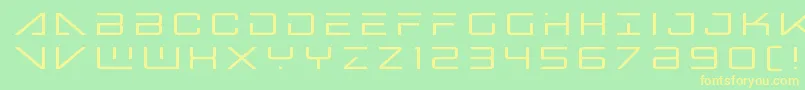 Шрифт Bansheepilottitle – жёлтые шрифты на зелёном фоне