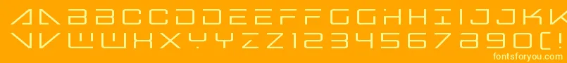Bansheepilottitle-fontti – keltaiset fontit oranssilla taustalla