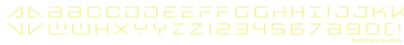フォントBansheepilottitle – 白い背景に黄色の文字