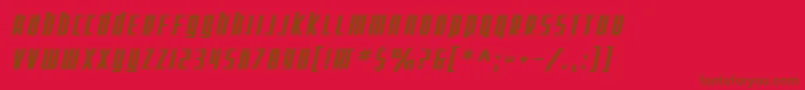 SfSquareRootBoldOblique Font – Brown Fonts on Red Background