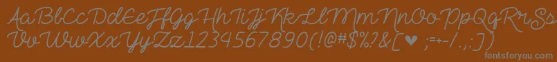 Шрифт TheHeartMazeDemo – серые шрифты на коричневом фоне