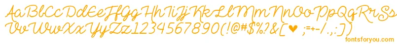 TheHeartMazeDemo Font – Orange Fonts on White Background