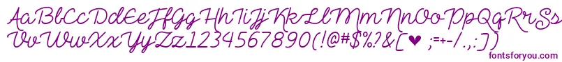 TheHeartMazeDemo Font – Purple Fonts on White Background