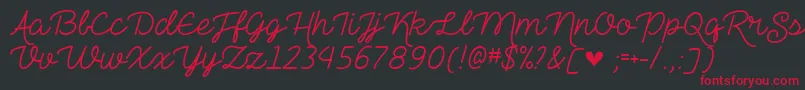 TheHeartMazeDemo Font – Red Fonts on Black Background