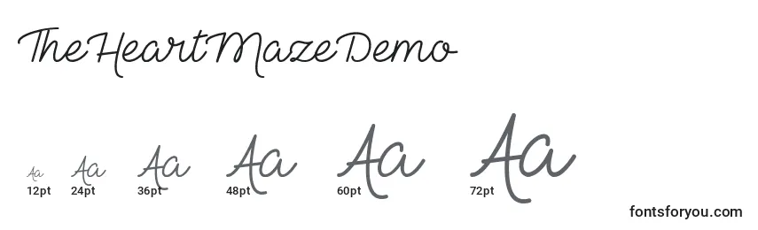 TheHeartMazeDemo Font Sizes