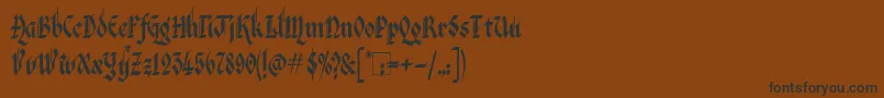 VeronaGothic Font – Black Fonts on Brown Background