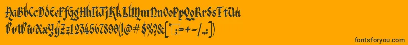VeronaGothic Font – Black Fonts on Orange Background