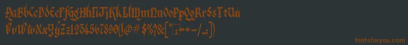 VeronaGothic Font – Brown Fonts on Black Background