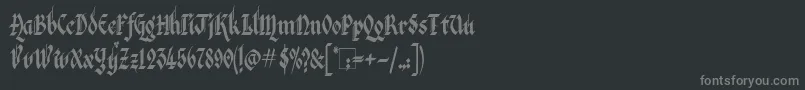 VeronaGothic Font – Gray Fonts on Black Background