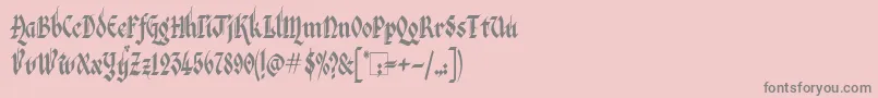 VeronaGothic Font – Gray Fonts on Pink Background