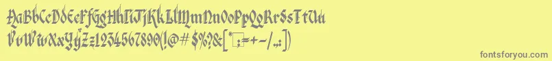 VeronaGothic Font – Gray Fonts on Yellow Background