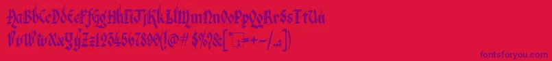 VeronaGothic Font – Purple Fonts on Red Background