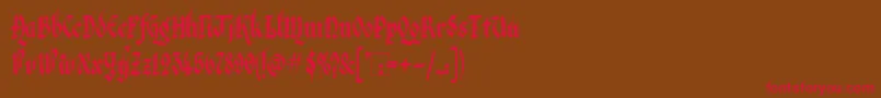 VeronaGothic Font – Red Fonts on Brown Background