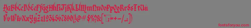 VeronaGothic Font – Red Fonts on Gray Background