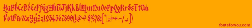 VeronaGothic Font – Red Fonts on Orange Background