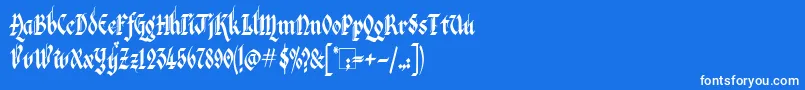 VeronaGothic Font – White Fonts on Blue Background
