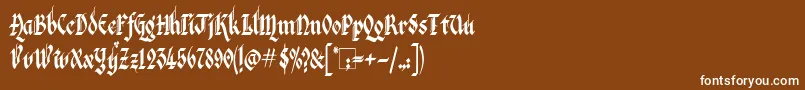 VeronaGothic Font – White Fonts on Brown Background