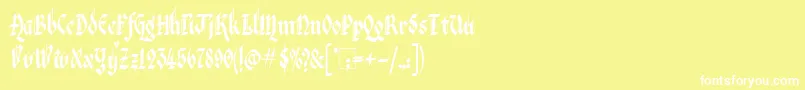 フォントVeronaGothic – 黄色い背景に白い文字
