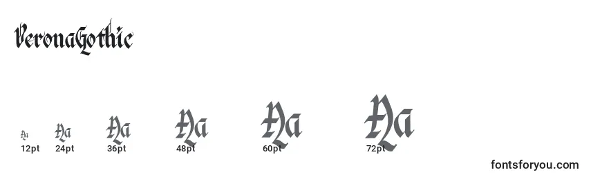 VeronaGothic Font Sizes