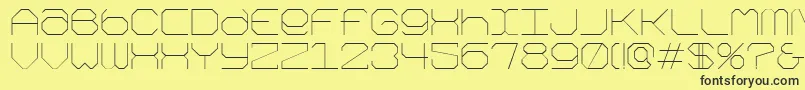Kimono Font – Black Fonts on Yellow Background
