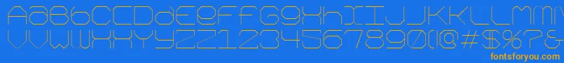 Kimono Font – Orange Fonts on Blue Background